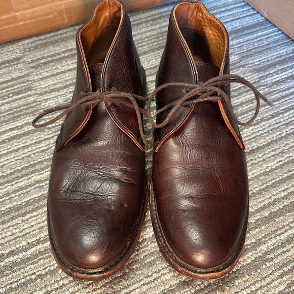 Frye Chestnut Brown Leather Chukka Boots Men’s 7D Career Preppy Office Heritage - Picture 2 of 10